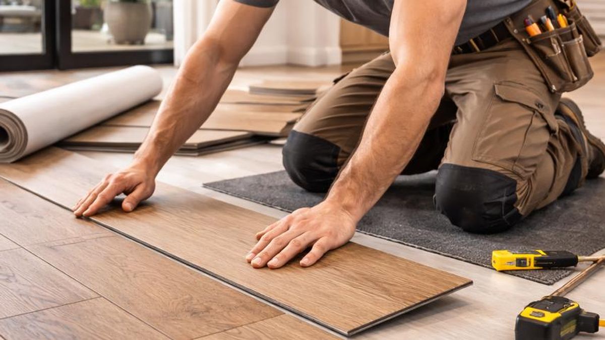 Professional flooring installation in DFW home